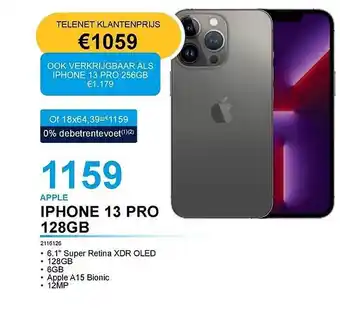 AUVA Apple iphone 13 pro 128gb aanbieding