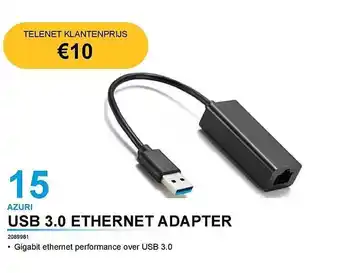 AUVA Azuri usb 3.0 ethernet adapter aanbieding