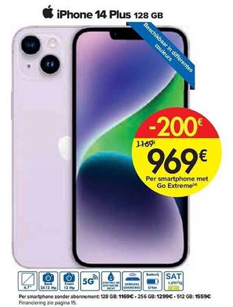Carrefour Iphone 14 plus 128gb aanbieding