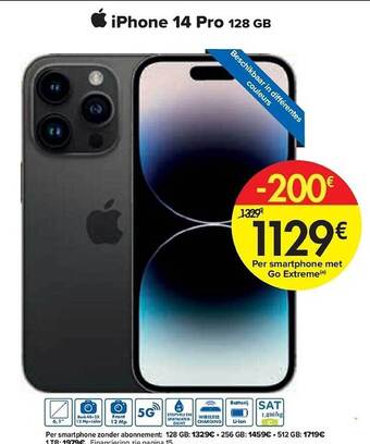 Carrefour Iphone 14 pro 128 gb aanbieding