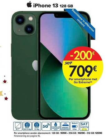 Carrefour Iphone 13 128gb aanbieding