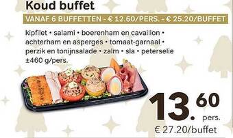 Bon Ap Koud buffet aanbieding