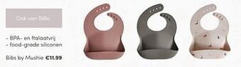 Baby & Tiener Food-grade siliconen bibs by mushie aanbieding