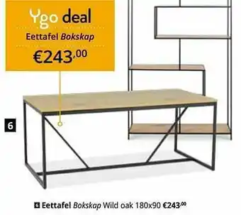 YGO Eettafel bokskap aanbieding