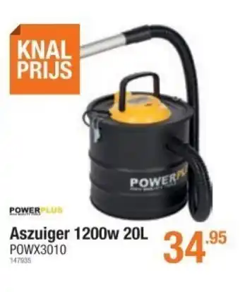 Cevo PowerPlus Aszuiger 1200w 20L POWX3010 147935 aanbieding