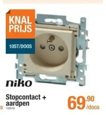 Niko Stopcontact + Aardpen 106649