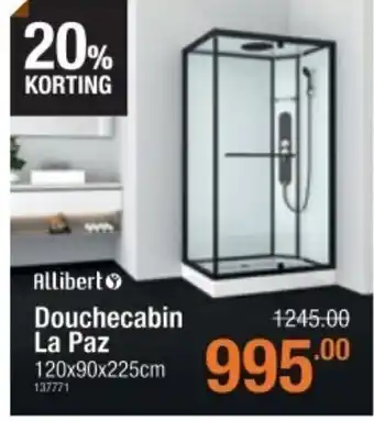 Cevo Allibert Douchecabin La Paz 120x90x225cm 137771 aanbieding