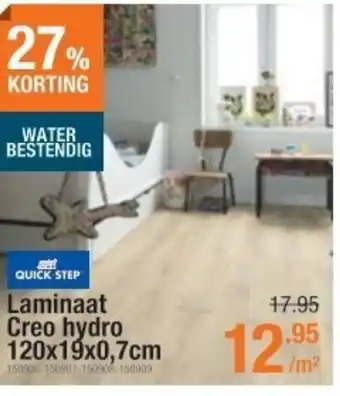Cevo Quick Step Laminaat Creo Hydro 120x19x0,7cm aanbieding