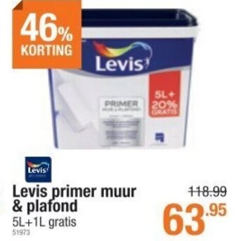 Cevo Levis Primer muur & plafond 5L+1L gratis 51973 aanbieding