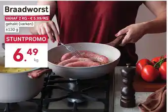 Bon Ap Braadworst 130g Stuntpromo aanbieding