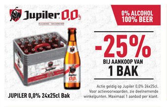 Prik en Tik Jupiler 0,0% 24x25cl Bak aanbieding