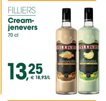 Prik en Tik Filliers Cream-jenevers 70cl aanbieding