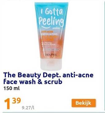 Action The beauty dept. anti-acne face wash & scrub aanbieding