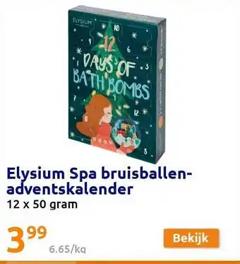 Action Elysium spa bruisballenadventskalender aanbieding