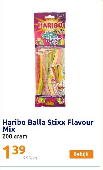 Action Haribo balla stixx flavour mix aanbieding