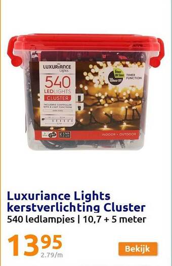 Action Luxuriance lights kerstverlichting cluster aanbieding