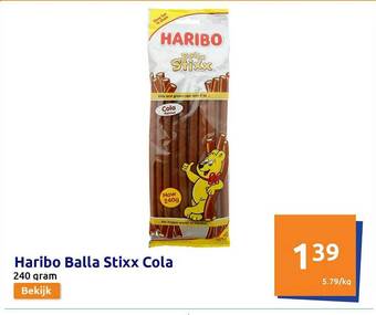 Action Haribo balla stixx cola aanbieding