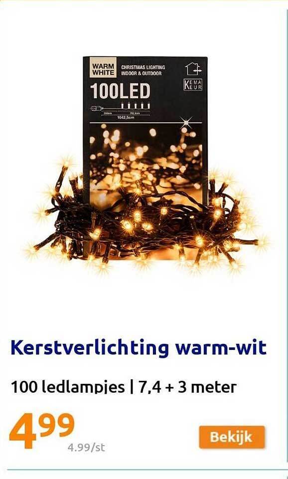 Kerstverlichting warmwit promotie bij Action