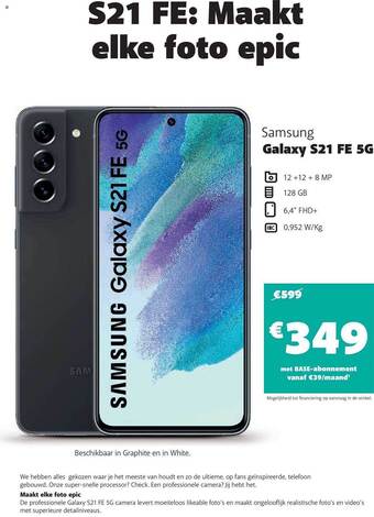 Base Samsung galaxy s21 fe 5g aanbieding