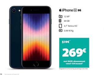 Base Iphone se 5g aanbieding