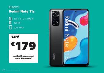 Base Xiaomi redmi note 11s aanbieding
