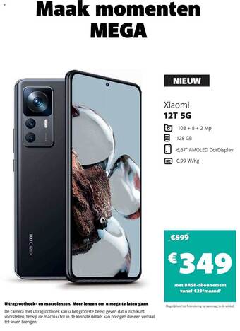 Base Xiaomi 12t 5g aanbieding