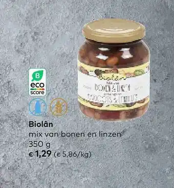 Biolân mix van bonen en linzen