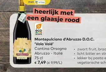 Montepulciano d'abruzzo d.o.c. 'vola volé'