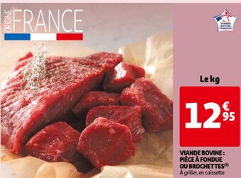 Auchan Viande Bovine: Piece A Fondue ou Brochettes aanbieding