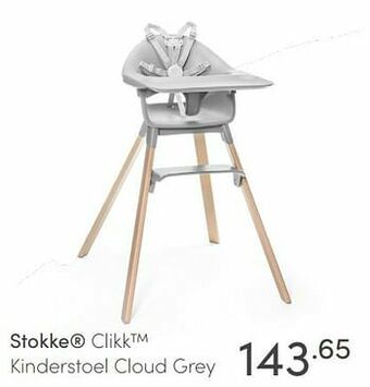 Baby & Tiener Stokke clikk kinderstoel cloud grey aanbieding