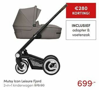 Baby & Tiener Mutsy icon leisure fjord 2-in-1 kinderwagen aanbieding
