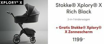 Baby & Tiener Stokke xplory x rich black 2-in-1 kinderwagen aanbieding