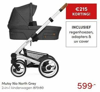 Mutsy nio north grey 2-in-1 kinderwagen