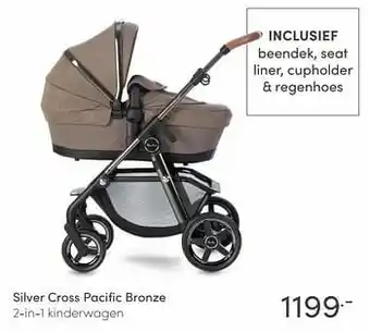 Baby & Tiener Silver cross pacific bronze 2-in-1 kinderwagen aanbieding