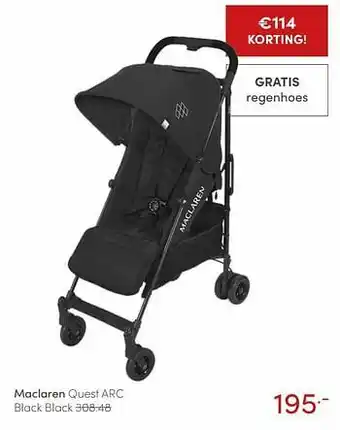 Baby & Tiener Maclaren quest arc black black aanbieding