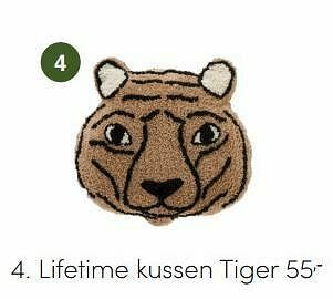 Baby & Tiener Lifetime kussen tiger aanbieding