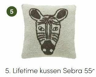 Baby & Tiener Lifetime kussen sebra aanbieding