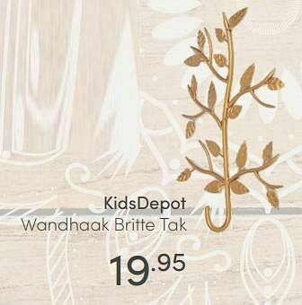 Baby & Tiener Kidsdepot wandhaak britte tak aanbieding