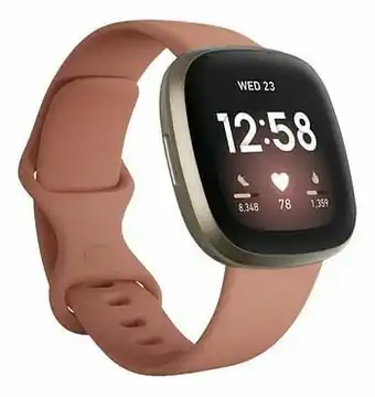 Dreamland Fitbit smartwatch Versa 3 kleiroze/goud aanbieding