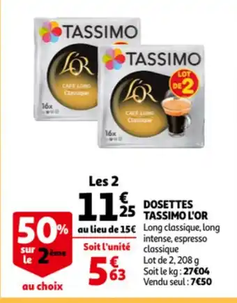 Tassimo L'Or Dosettes Long Classique, ;Long Intense , Espresso Classique Les 2 , 208g