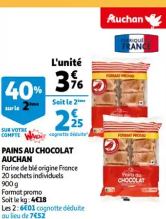 Auchan Pains Au Chocolat Auchan aanbieding