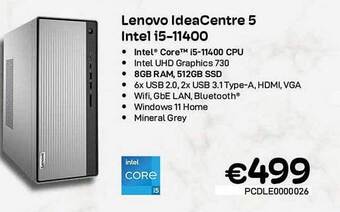 CompuDeals Lenovo ideacentre 5 intel i511400 aanbieding