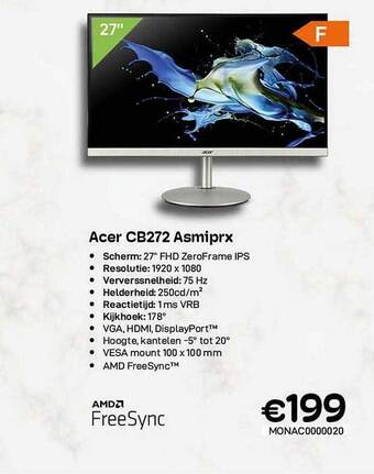 CompuDeals Acer cb272 asmiprx aanbieding