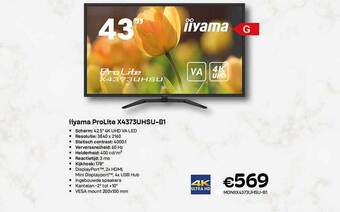 CompuDeals Iiyama prolite x4373uhsu-b1 aanbieding