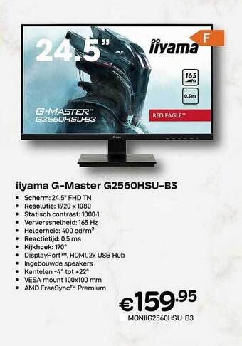 CompuDeals Iiyama g-master g2560hsu-b3 aanbieding