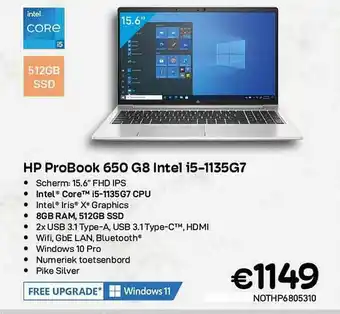 CompuDeals Hp probook 650 g8 intel i5-1135g7 aanbieding
