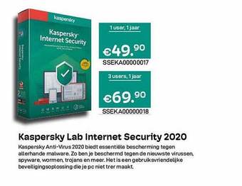 CompuDeals Kaspersky lab internet security 2020 aanbieding
