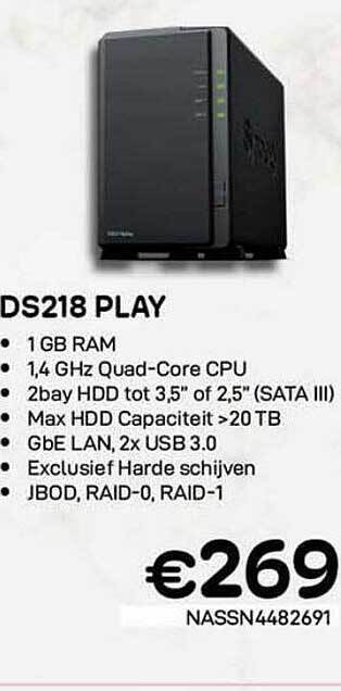 CompuDeals Ds218 play aanbieding