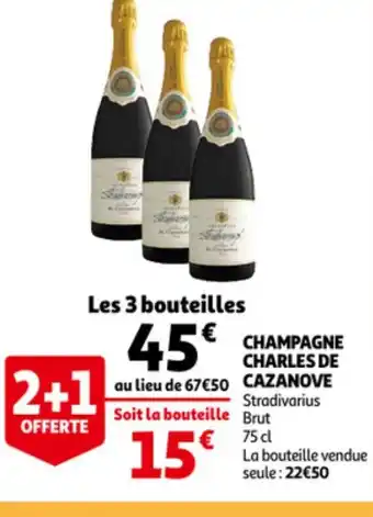Auchan Champagne Charles de Cazanove Stradivarius Brut 75cl aanbieding