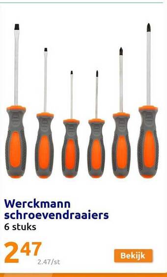 Action Werckmann schroevendraaiers aanbieding